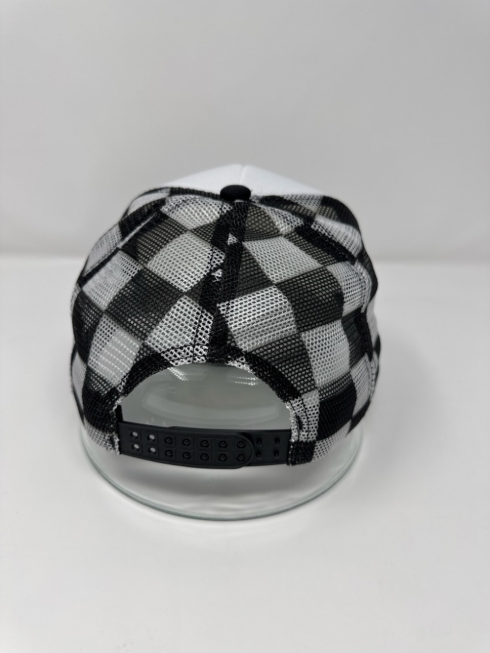 3D Smiley Face Buffalo Plaid Trucker Hat SnapBack - Picture 4 of 7